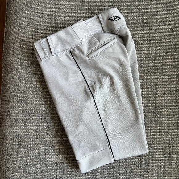 ⚾ Boombah Youth Hypertech Baseball Pants Gray/Black Sz 24 | Reinforced Knees! 🖤 - Picture 1 of 6